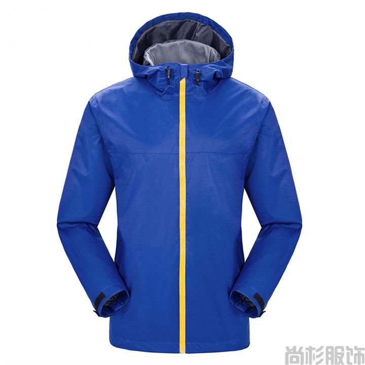 時尚單層沖鋒衣簡約設計--男大紅(圖5) 時尚單層沖鋒衣簡約設計--男大紅(圖5)