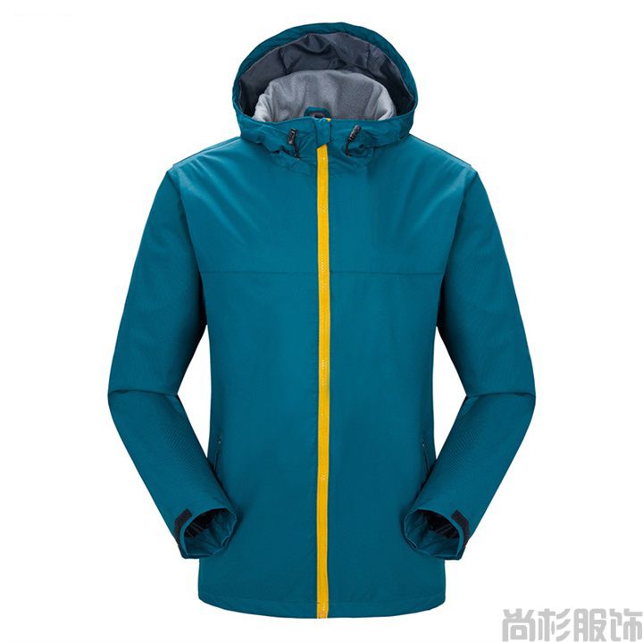 時尚單層沖鋒衣簡約設計--男大紅(圖7) 時尚單層沖鋒衣簡約設計--男大紅(圖7)