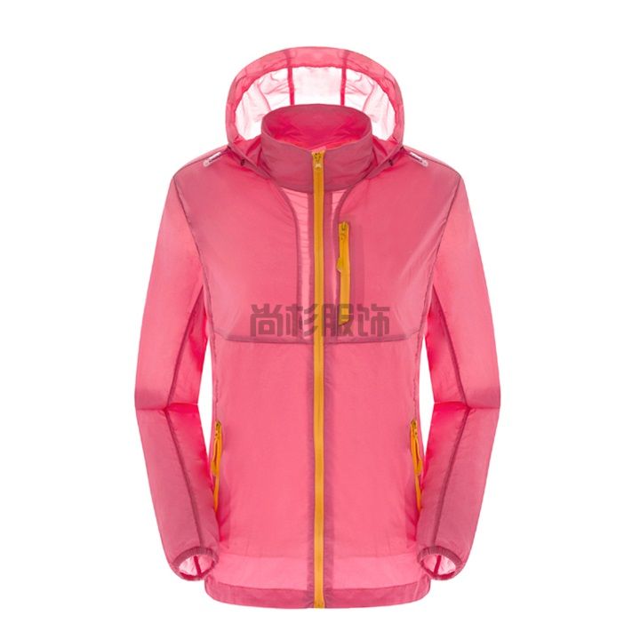 女款黃拉鏈款超輕皮膚風(fēng)衣Q614(圖1)